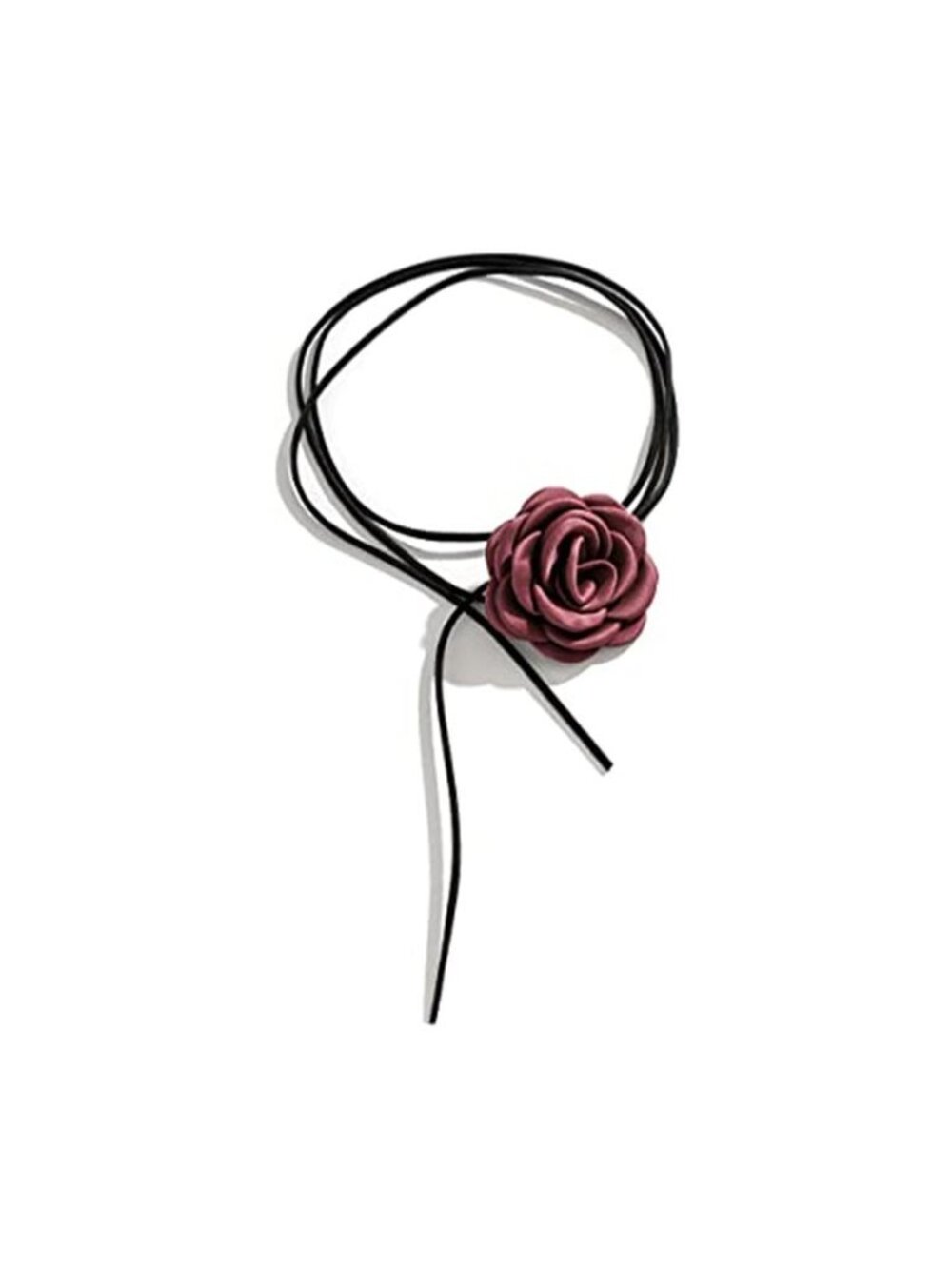 Flower Choker Necklace for Women - Adjustable Lace-up Design Handmade Velvet